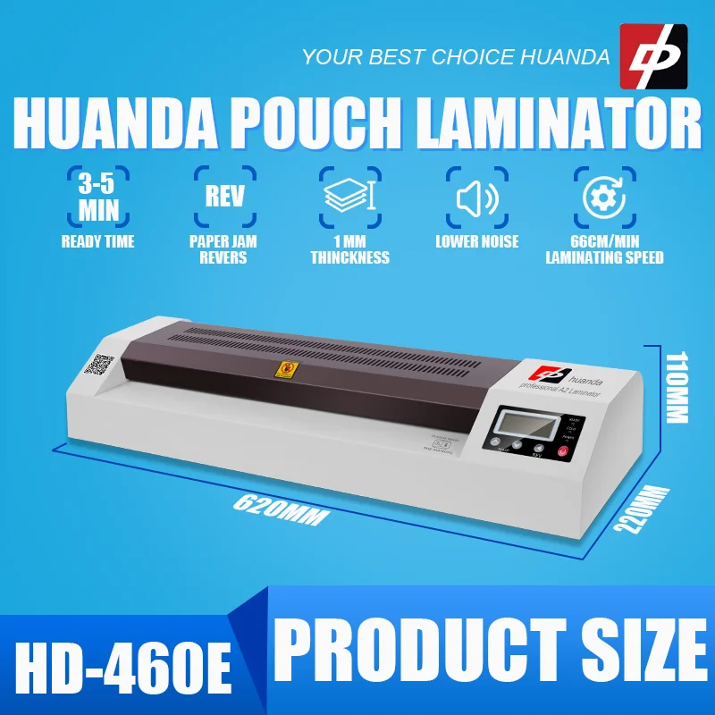 Huanda HD-460E A3 A4 Laminator Thermal Personal Laminator for Home Use School Teacher Office A3 and A4 Laminating Machine