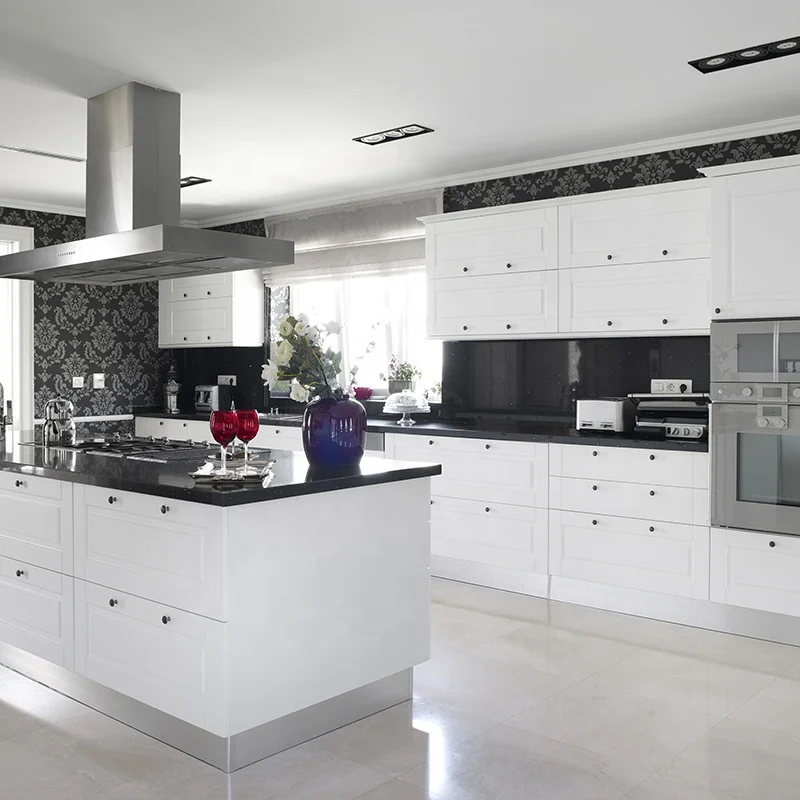 Vietnam Factory  Directly Modern Shaker Design Kitchen Cabinet Solid Wood Kitchen Furniture High Gloss Kitchen Cabinets