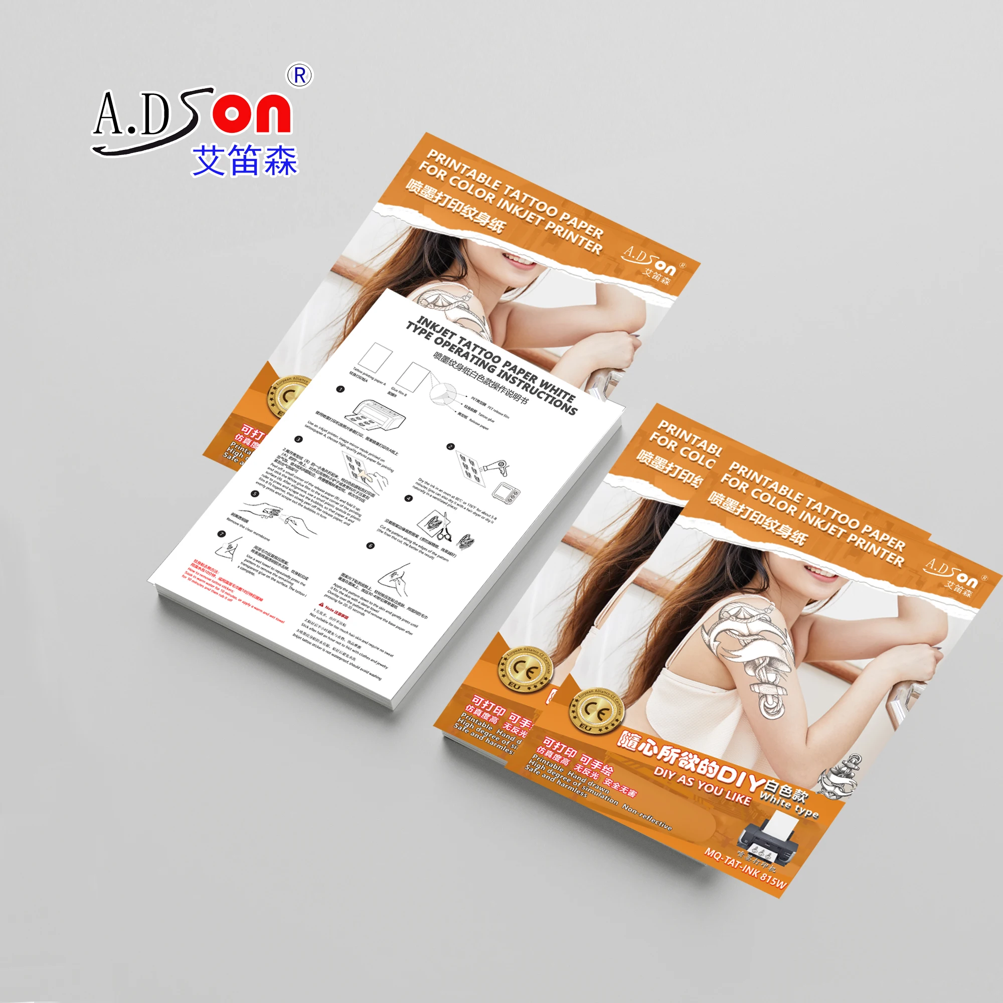 White Effect Water Transfer Tattoo Stickers Personalized Fashionable and Customized Temporary Tattoo Printing Machine
