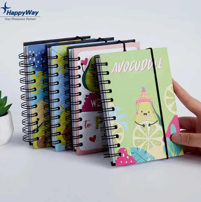 Custom Hot Selling Planner Notebook Cuadernos-por-mayor Cuaderno Espiral Vintage 100 Hojas Pasta Dura