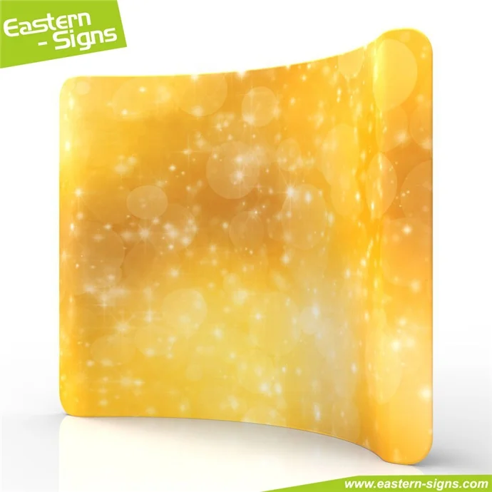 Custom floor standing aluminum fabric curved shape photography backdrops background for display