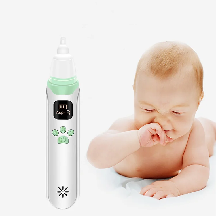 Luxury Dolphin Manual Infant Vacuum Nose Cleaner Silicone Bling Baby Nasal Aspirator Pump