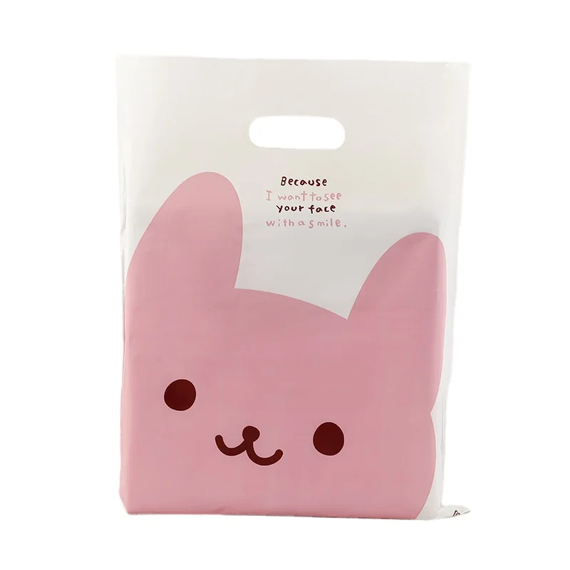 Wholesale  Custom  Luxury Packaging  Reusable Shopping Plastic Bags With Logo  Groceries  Handle Die Cut  T-shirts Shopping Bags