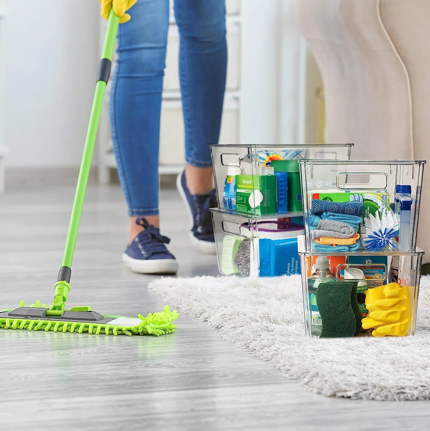 Transparent Kitchen refrigerator storage box Fresh-keeping Acrylic clear organizer for vegetable  fruit egg and home Essential
