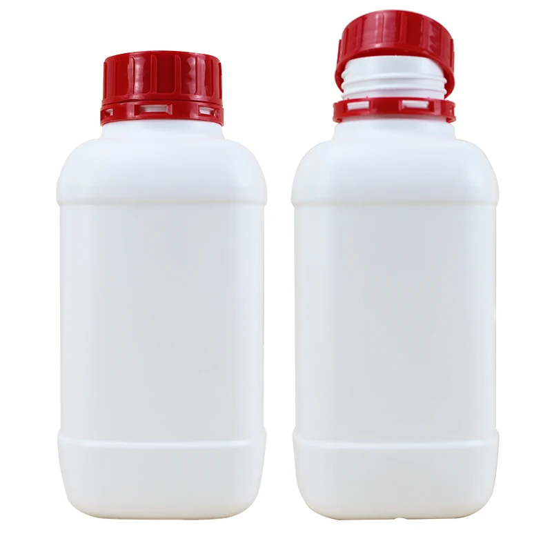 HDPE 2000ml square with lid wide mouth seal chemical plastic packaging bottle Powder particle seal plastic bottle