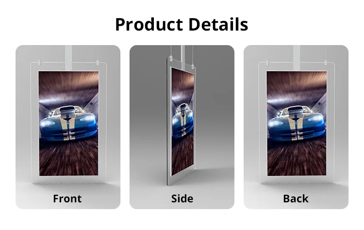 JCVISION 55 indoor inch floor standing double side transparent oled Android Touch advertising screen display