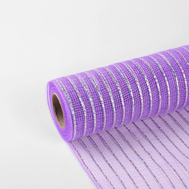 New Arrival Design Plastic Material Colorful Party Flower Deco Mesh 10 inch deco mesh