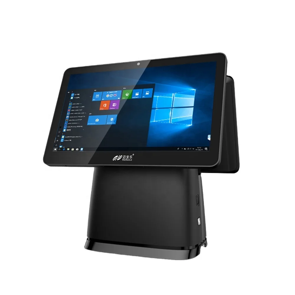 wholesale pos system dual screen all in one desktop pc cash register pos machine for supermarket