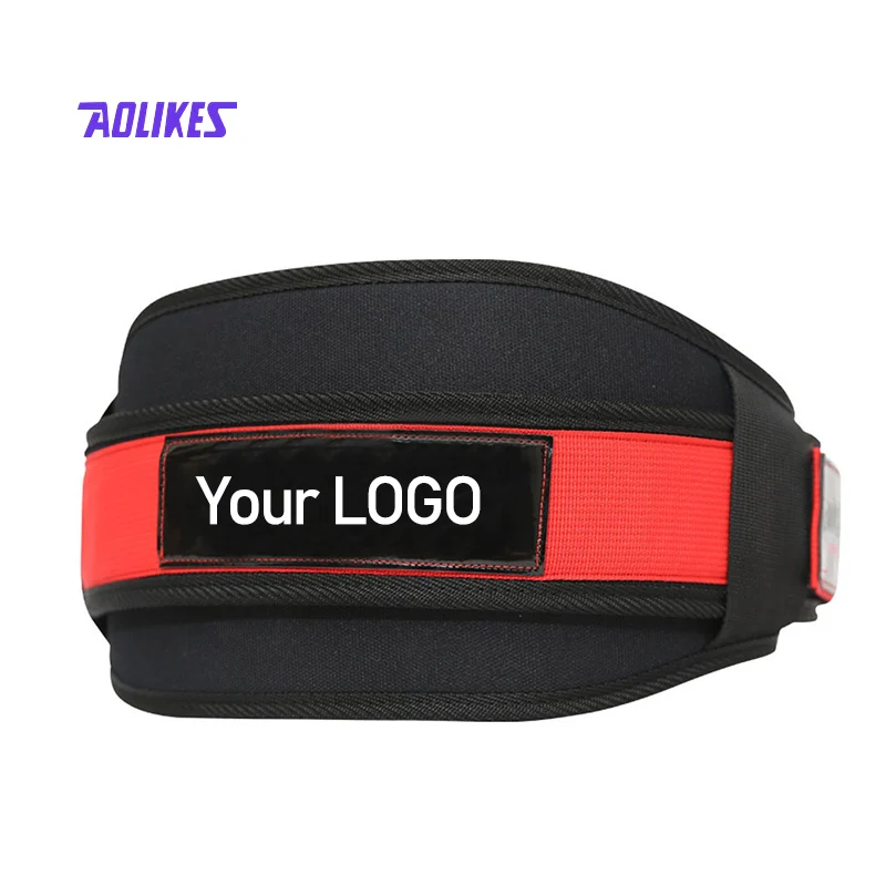 Aolikes adjustable custom weight lifting gym training squat waist lower back support belt lumbar support