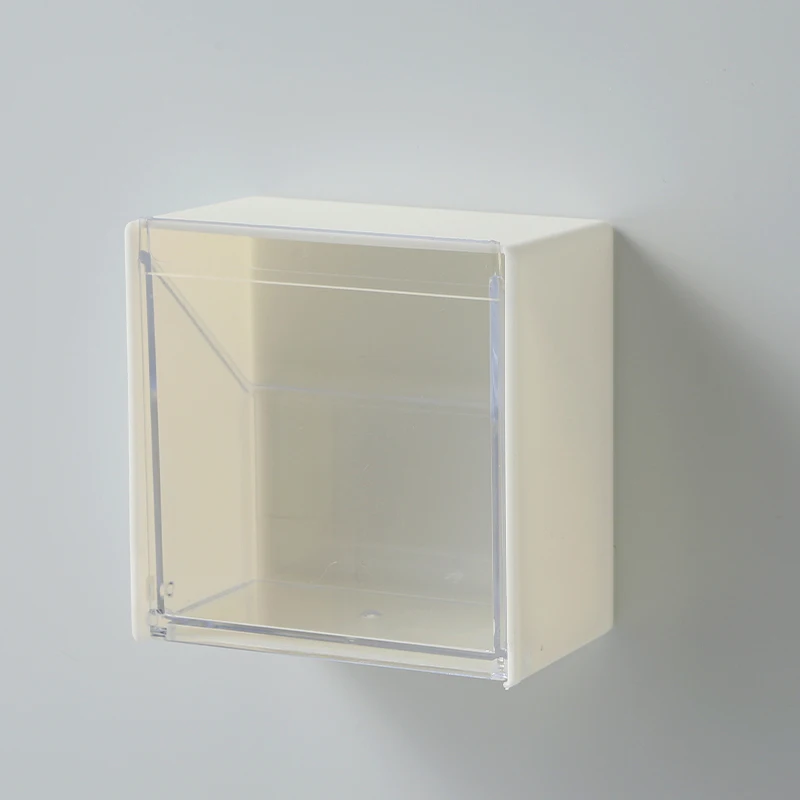 Wall mounted storage box High appearance level dormitory bathroom storage box Makeup cotton lipstick head rope storage box