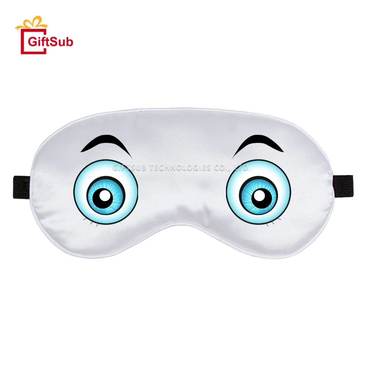 Wholesale High Quality Luxury Sublimation Blackout Sleep Travel  Eye Mask Silk
