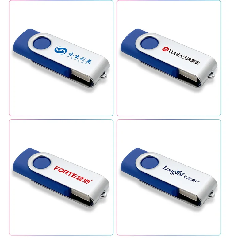 Wholesale Gifts Usb 2.0 3.0 Pendrive Metal & Plastic Swivel Pen Drive 4gb 8gb 16gb 32gb 64gb 128gb Flashdrive
