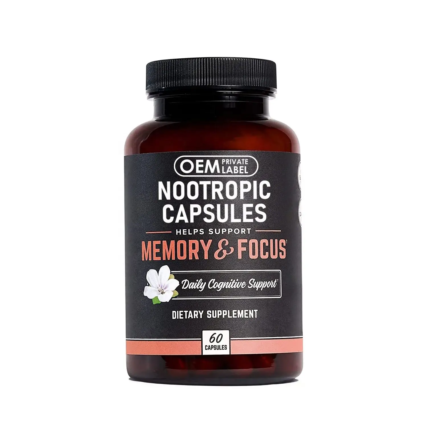 Brain Supplement Alpha GPC,Nootropic Capsules L Theanine & Bacopa Monnieri Focus Concentration Improve Memory Nootropics Brain