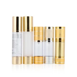 15ml 30ml 50ml 100ml 120ml vacuum cosmetic serum packaging cylinder plastic pump lotion cream aluminum airless bottles
