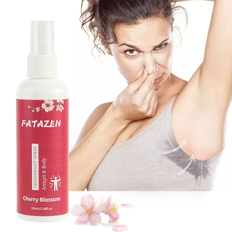 Cherry Blossom Private Label Stains Instantly Dry Deodorant Spray Natural Long Lasting Body Care Vegan Wholesale Deodorant Spray