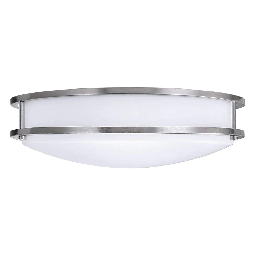 18W 24W LED Surface Mount 5CCT Dimmable Brushed Nickel Round Lighting Fixture for Kitchen
