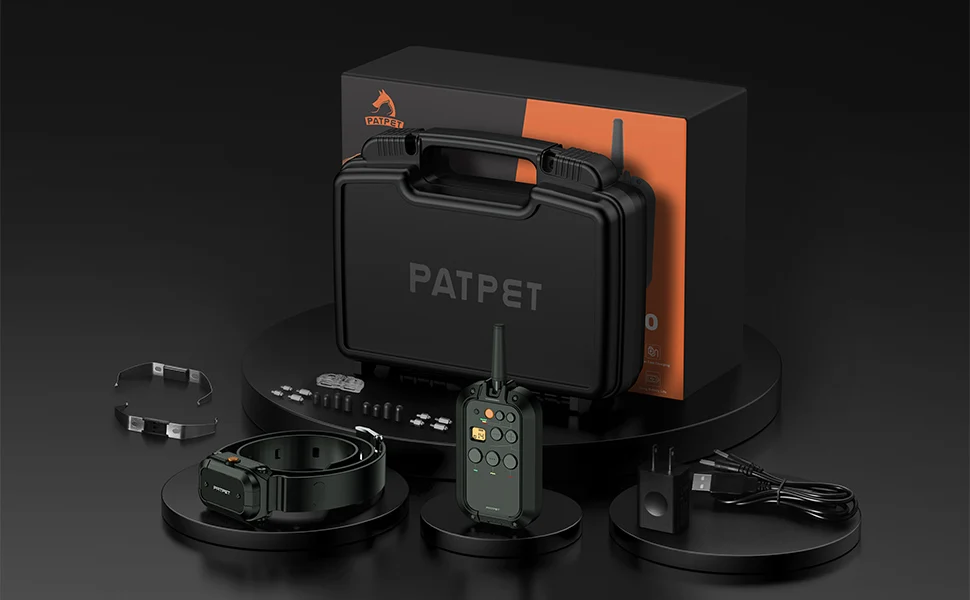 PATPET Dog Training Collar Professional Training Electric Shock Bee Tie Remote Control Pet Training Behavior Products