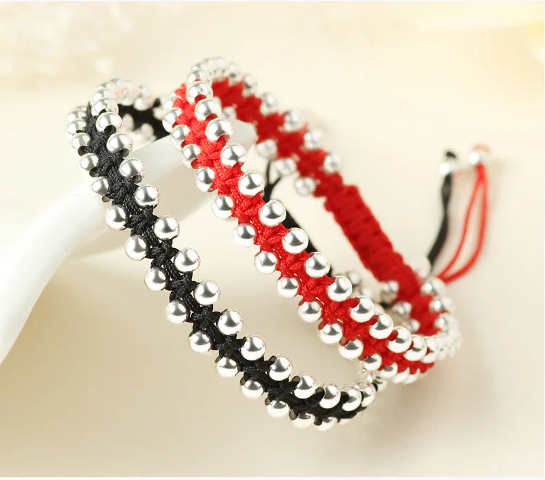 925 Silver Charm Weave Bracelet for Men and Women - Simple and Classic