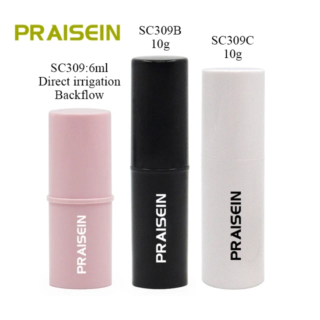 Custom cosmetics container and packaging 6ml/10g round plastic concealer tube foundation stick container low minimum quantity