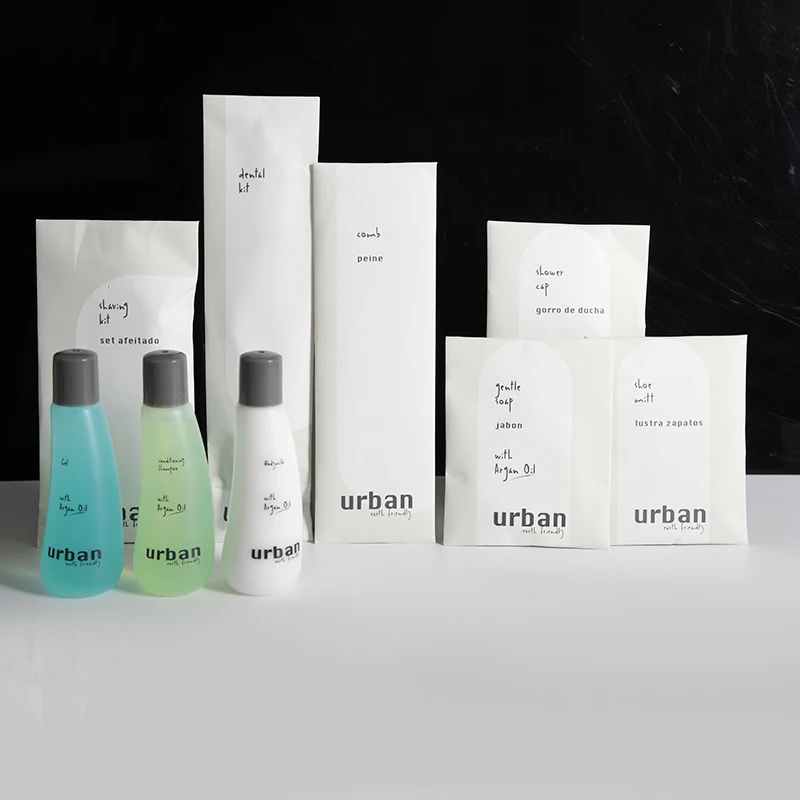 New Style Packages Toiletries Supply White Paper Box Hotel Amenities Wholesale Set Luxury No Label