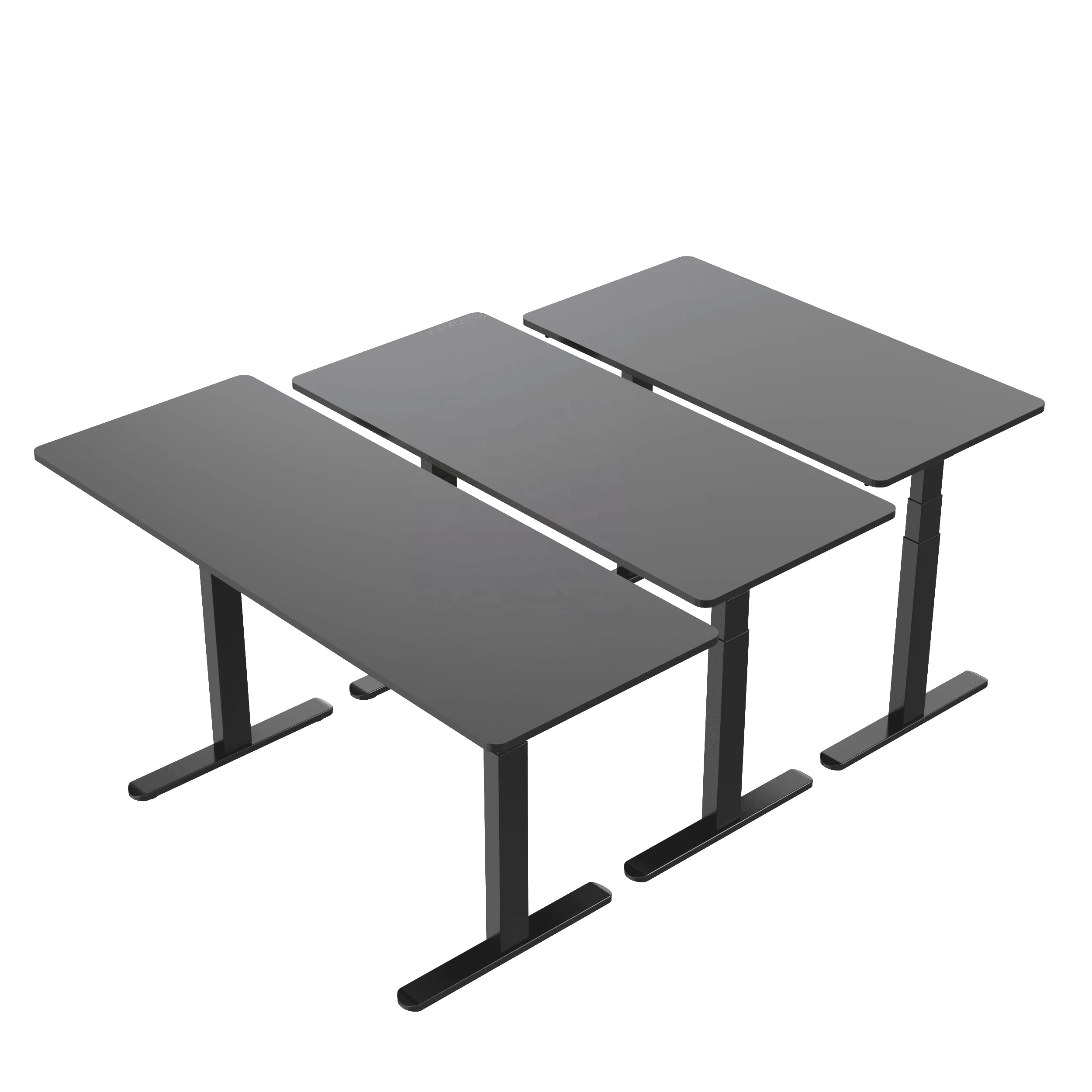 V-mounts Electric Dual Motor Height Adjustable Standing Desk Frame With 3 Standard Rectangular Stage Legs VM-JSD2-02-Z