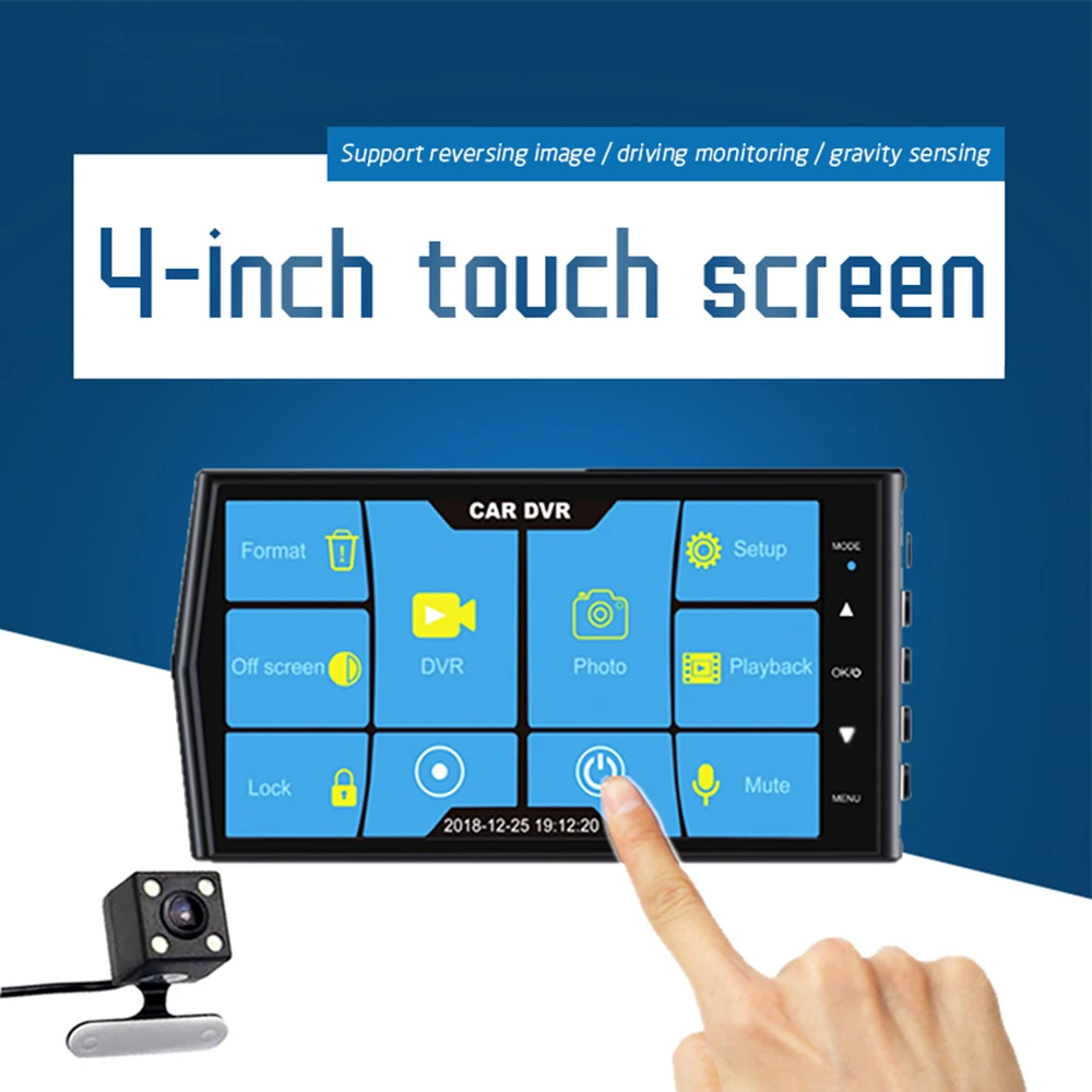 Li-ion battery car camera dash cam car dvr hd  driving recorder