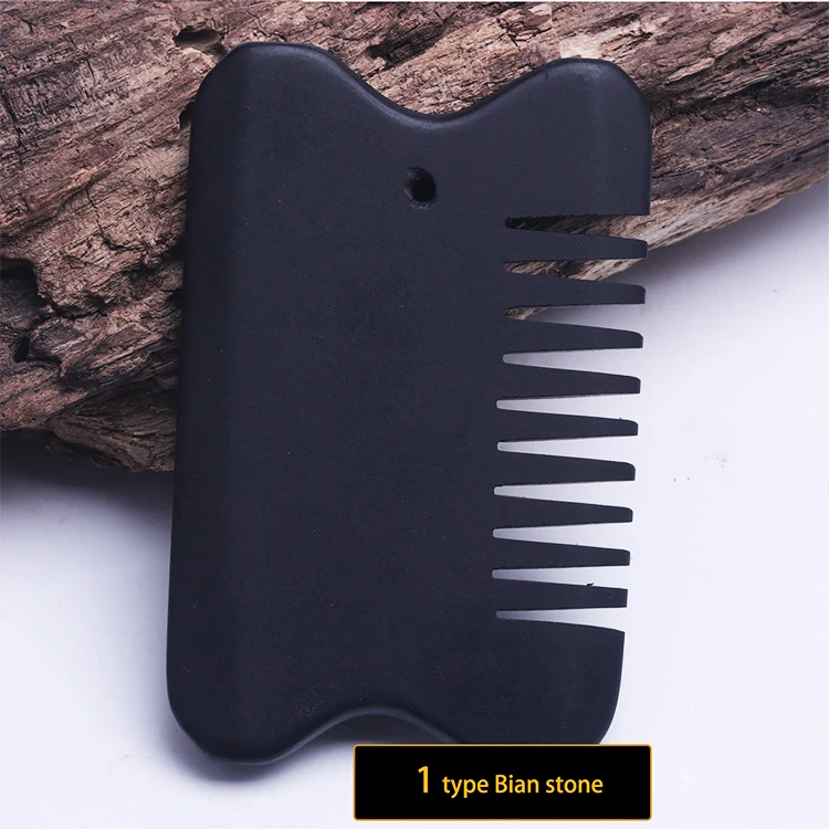 obsidian stone price obsidian guasha stone comb massager natural massage black obsidian bian stone facial Guasha Scraping Tool