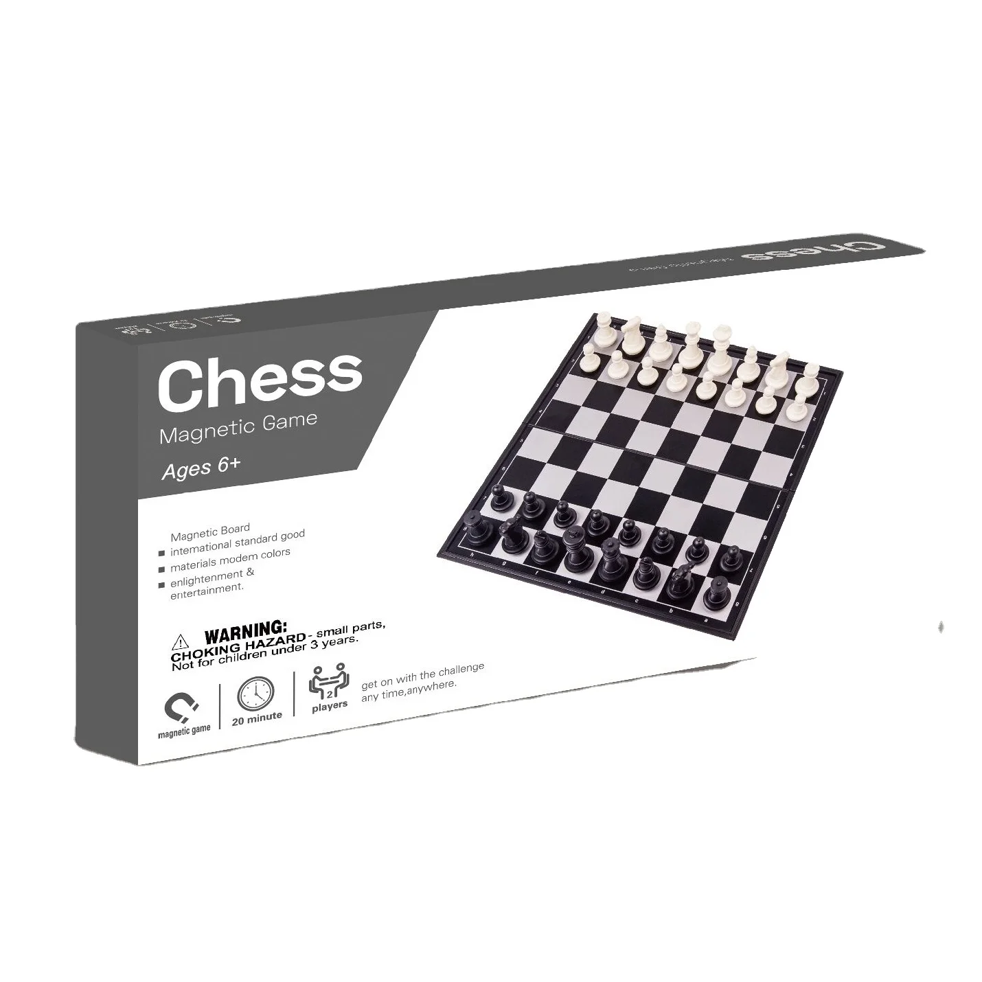 Magnetic Game Of Chess Checkers Backgammon Indoor Checkers Board Game (62578149661)