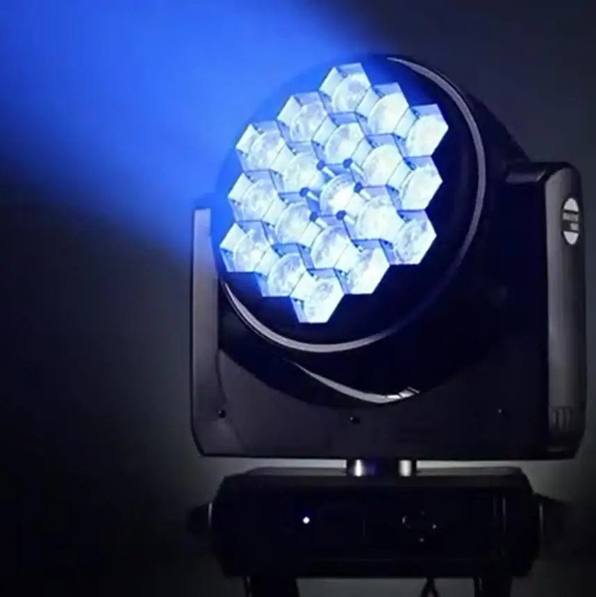 Hot 19 pcs 40W rgbw led bee eyes wash zoom moving head light rotating stage light