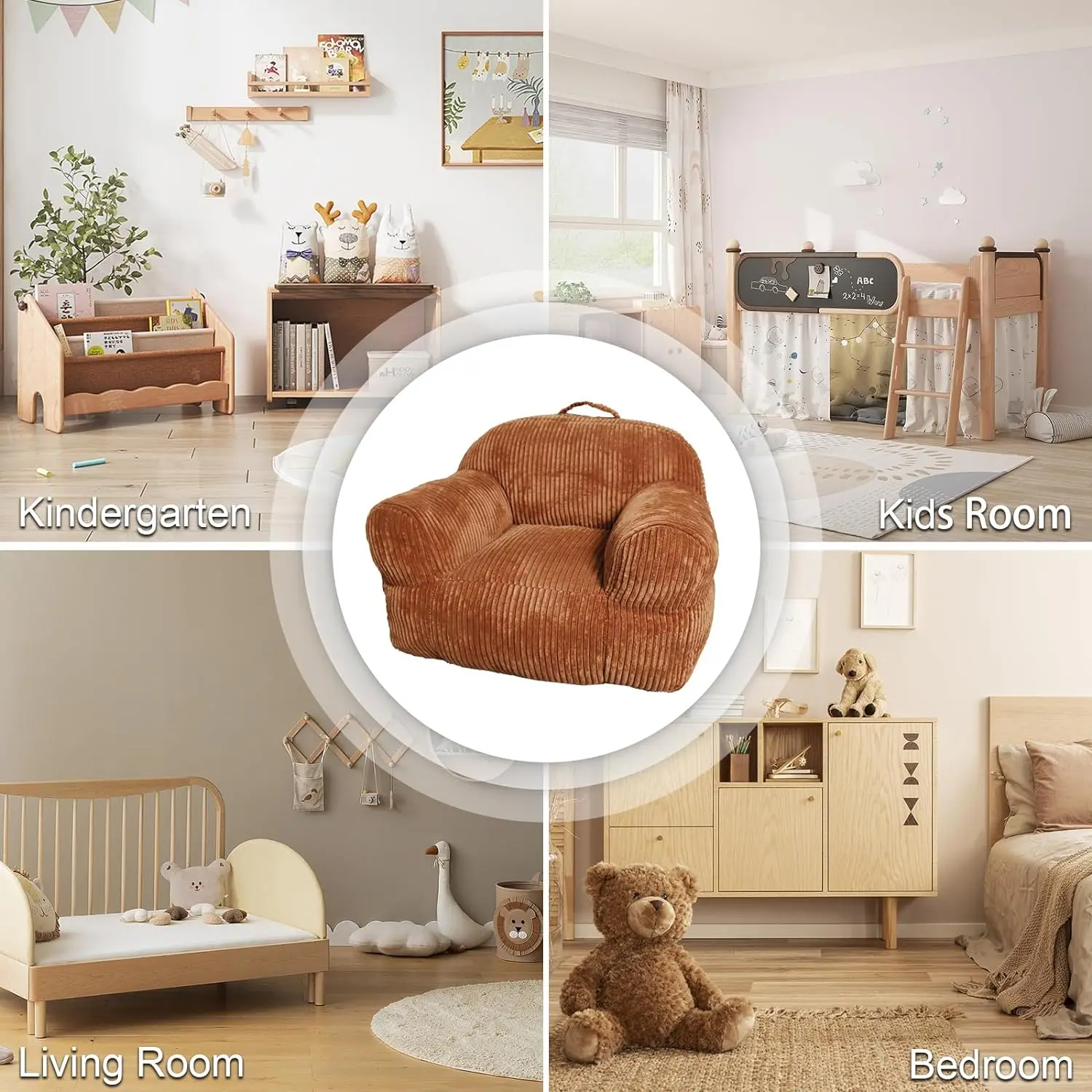 Ultra Soft Bean Bag Sofa Chair for Kids Contemporary Design Reading Couch Lazy Sofa for Living Room to go sofa