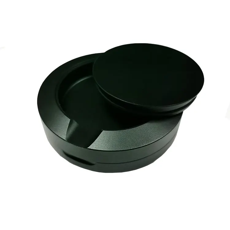 Snus Cans Aluminum Anodized Black Color 3 Layers Snuffbox CNC Metal Blank Snus Cans for Snus Packaging