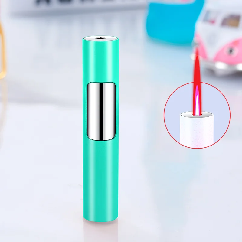 DEBANG windproof lighter great sale multi-colors custom logo and colors lipstick style cheapest wholesale cigarette lighters