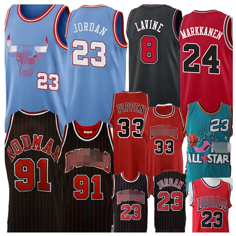 Retro Mesh 23 Michael Jersey 91 Dennis Rodman 33 Scottie Pippen Basketball Jerseys