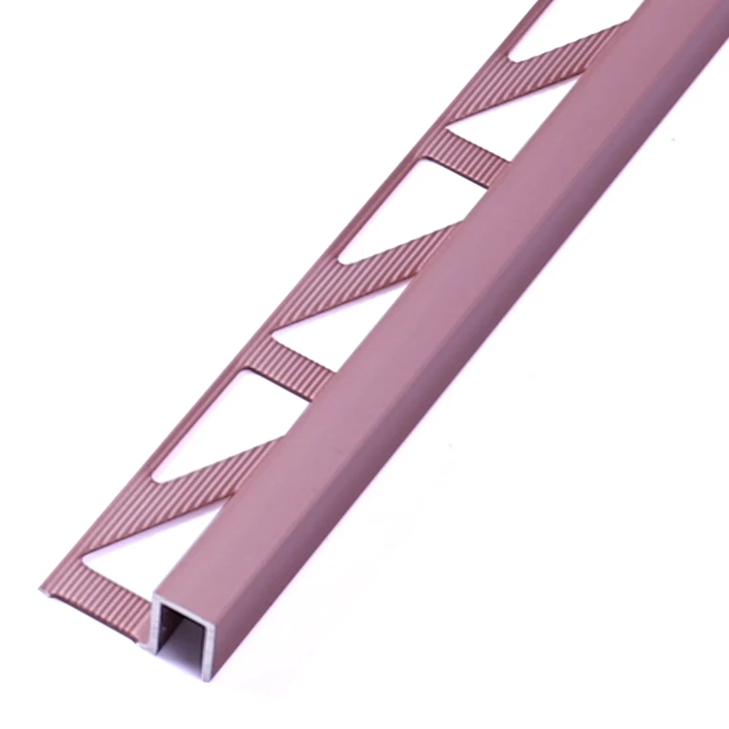 Foshan FSF Metal Transition Strips Mirror Square Shaped Decorative Border Tile Corner Tile Trim Bathroom Molding Edge