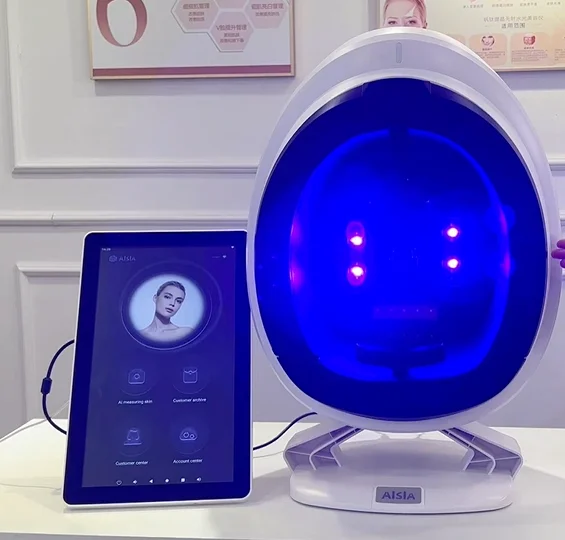 Feier industrial camera skin analyzer AI 9spectra 19results blue light disinfection moisture detection pen 16languages 15.6inch