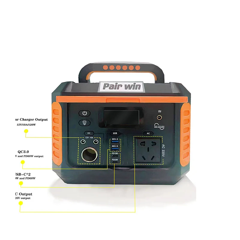 Outdoor camping 110v/220V solar portable power station 500w 1000w 2000w 3000w inverter with lithium battery charger power bank