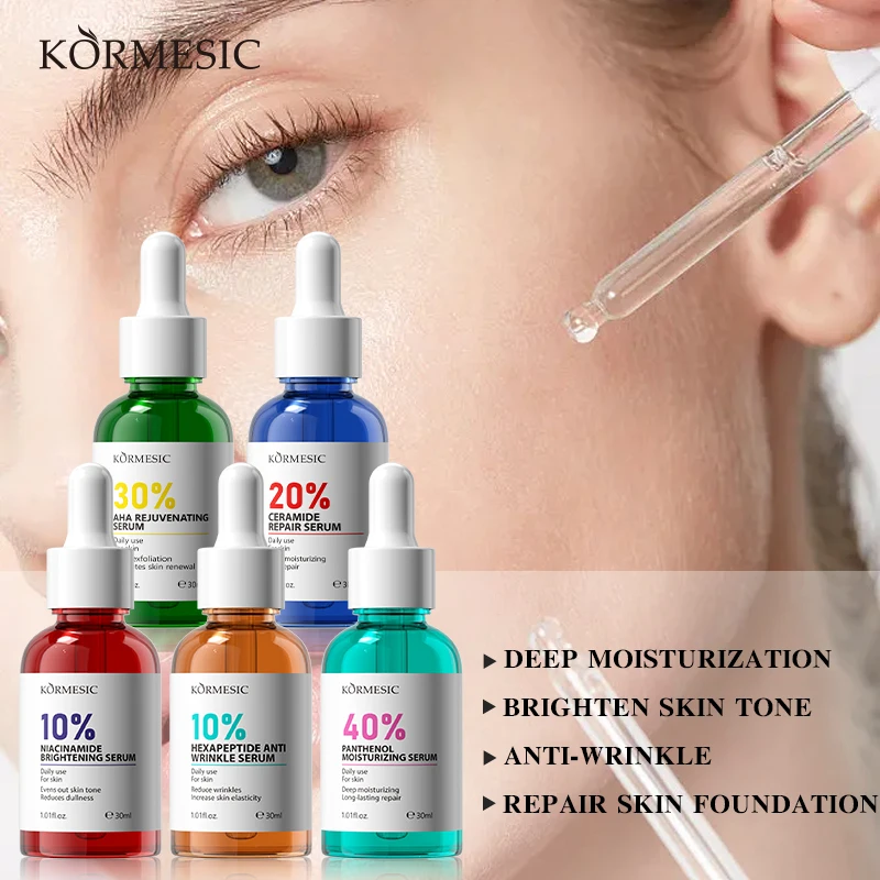 KORMESIC оптовая продажа частные lablels OEM 10% гексапептидная Сыворотка против морщин сыворотка для лица