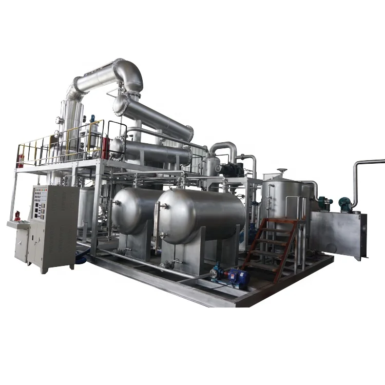 Tire Plastic Pyrolysis Oil  Refining Waste Engine Oil To Diesel Distillation Plant