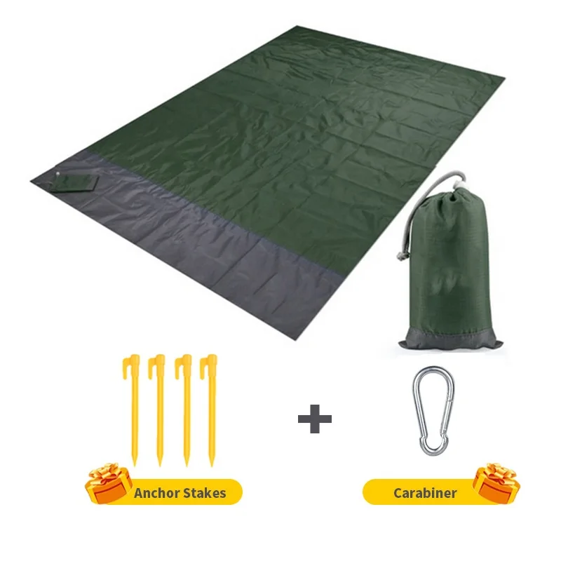 Outdoor Camping Beach Picnic Sand Proof Mat Waterproof Portable Polyester Blankets