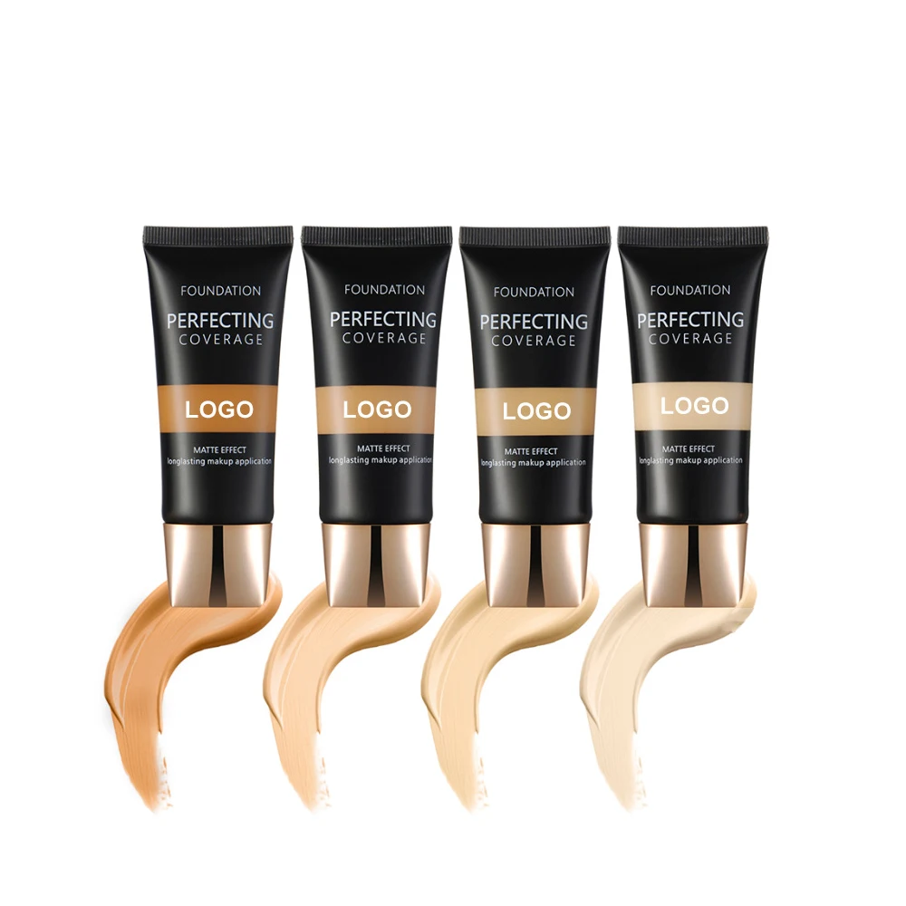 Manufacturers customized naturally brighten matte liquid private label makeup foundation for black women