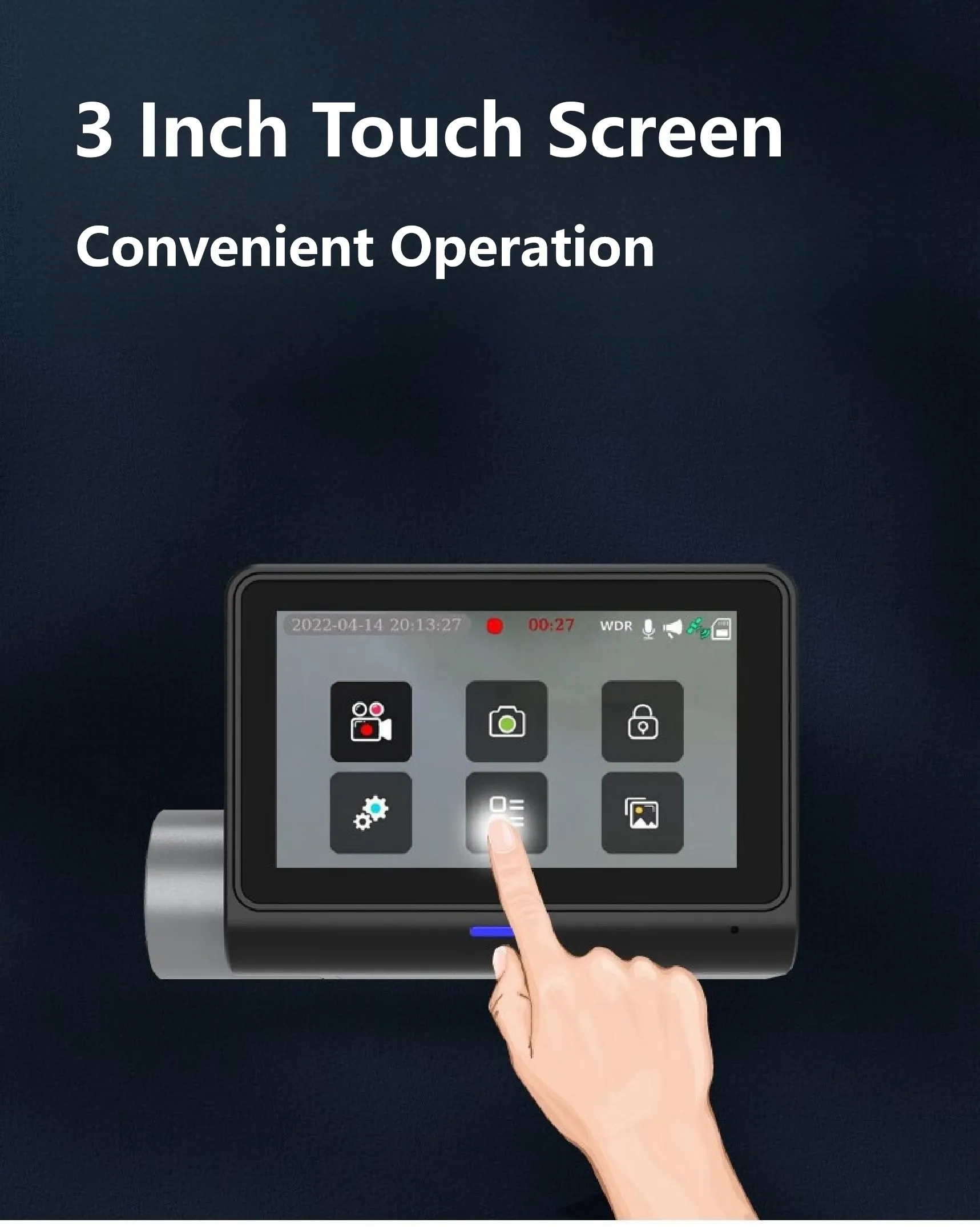 2 channel Car Dash camera vehicle reversing aid 1080P  Front and Back Dash Camera car  black box built in GPS 3 inch screen