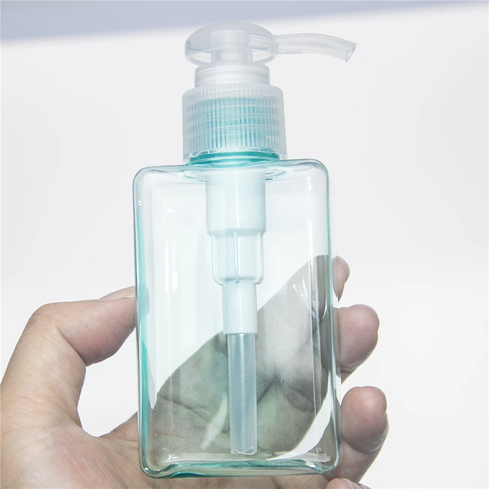 2Pcs 100ml Clear Recyclable Plastic Compression Bottle for Home Furnishing or Travel use and Shower Gel or Cosmetic Empty Bottle