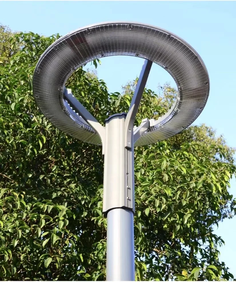 Top circular outdoor lamp post aluminum IP65 garden lamp post Street parking lot landscape garden lamp post