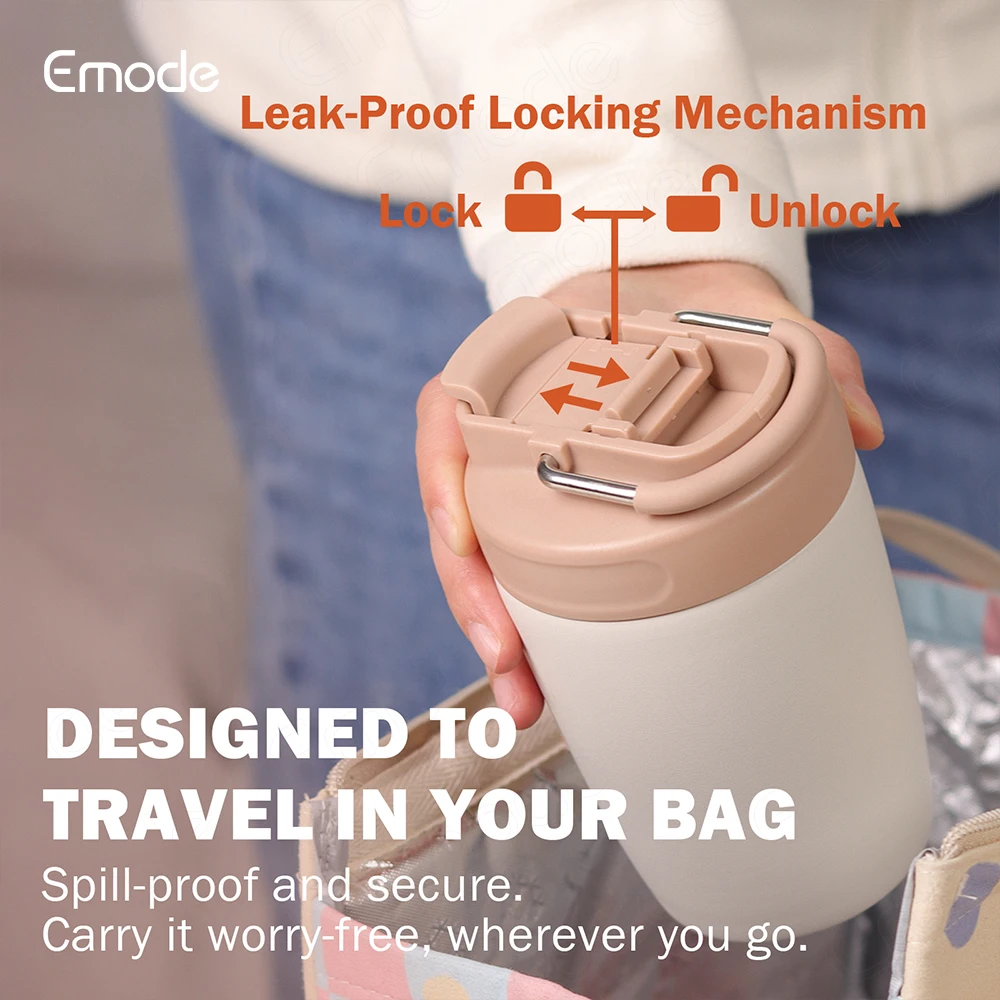 Emode Wholesale Supplier Stainless Steel 12oz Double Walled Tumbler Travel Mug Warmer With Lid