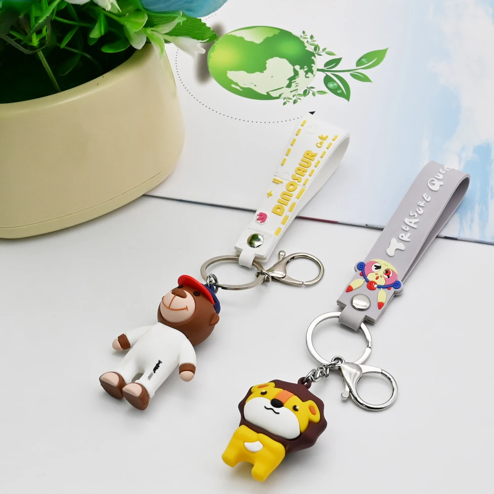YYX New Design Promotional 3D PVC Keychains Wholesale Creative PVC Keychains Cute Style Custom Style Accessories