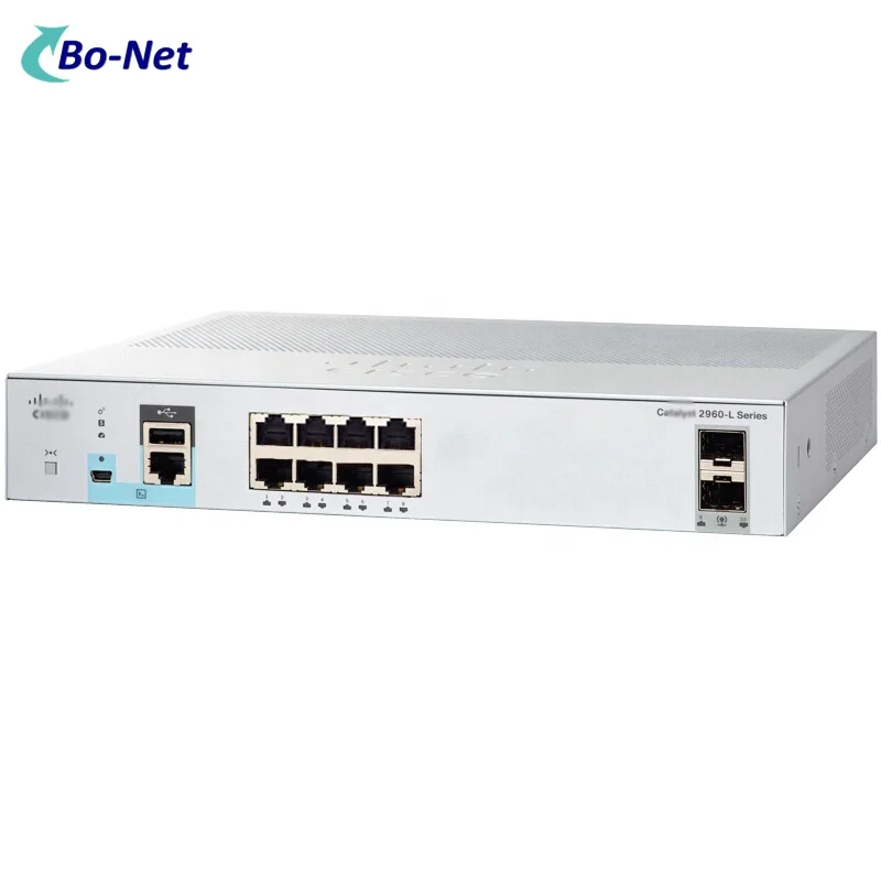 Новый 2960-L серия WS-C2960L-8TS-LL 8 Порт Gigabit Ethernet 2x1G SFP сетевой коммутатор