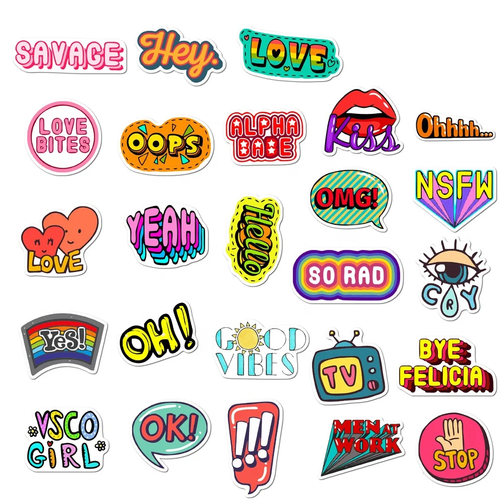 
50 Pcs Laptop Moto Skateboard Luggage Guitar Decal Toy Stickers 