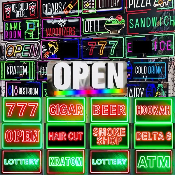 Personalized Smoke Shop Brand Illumination: Acrylic Backlit Sign with RGB LED Neon Flex for Businesses, Bars, or Stores