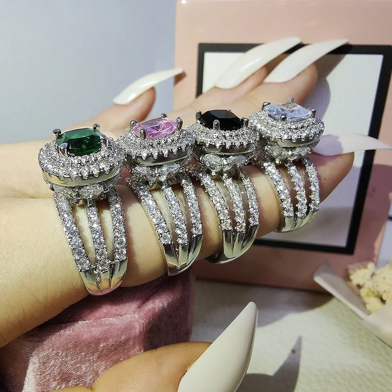Direct selling  fashion hot selling shaped colored diamond ladies daily wedding rings