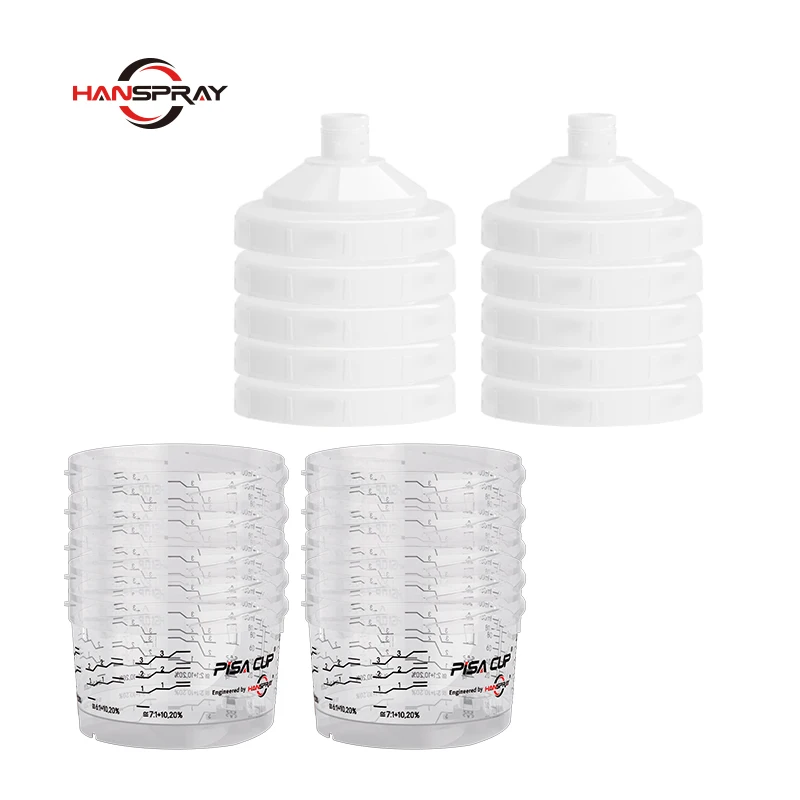 New Desgin Spray Paint System 600Ml Widely Used Pp Paint Gun Cup With Lids